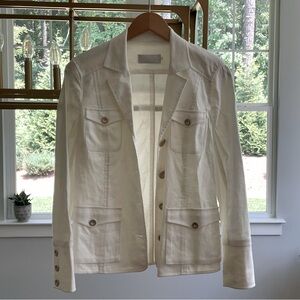 Badgley Mischka Linen Jacket with Belt - Small